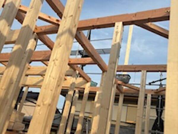 大阪市城東区の工務店|河内長野市の新築戸建ての施工の様子。ご相談は株式会社 三樹